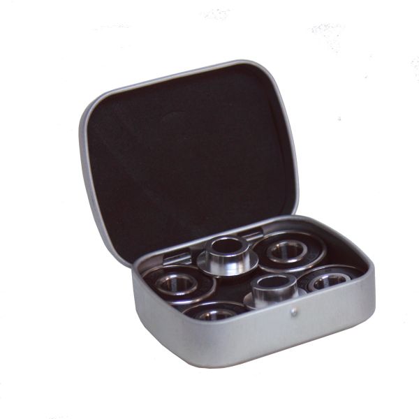 Abec 9 Bearings With CNC Spacers In Tin - 2 Sets