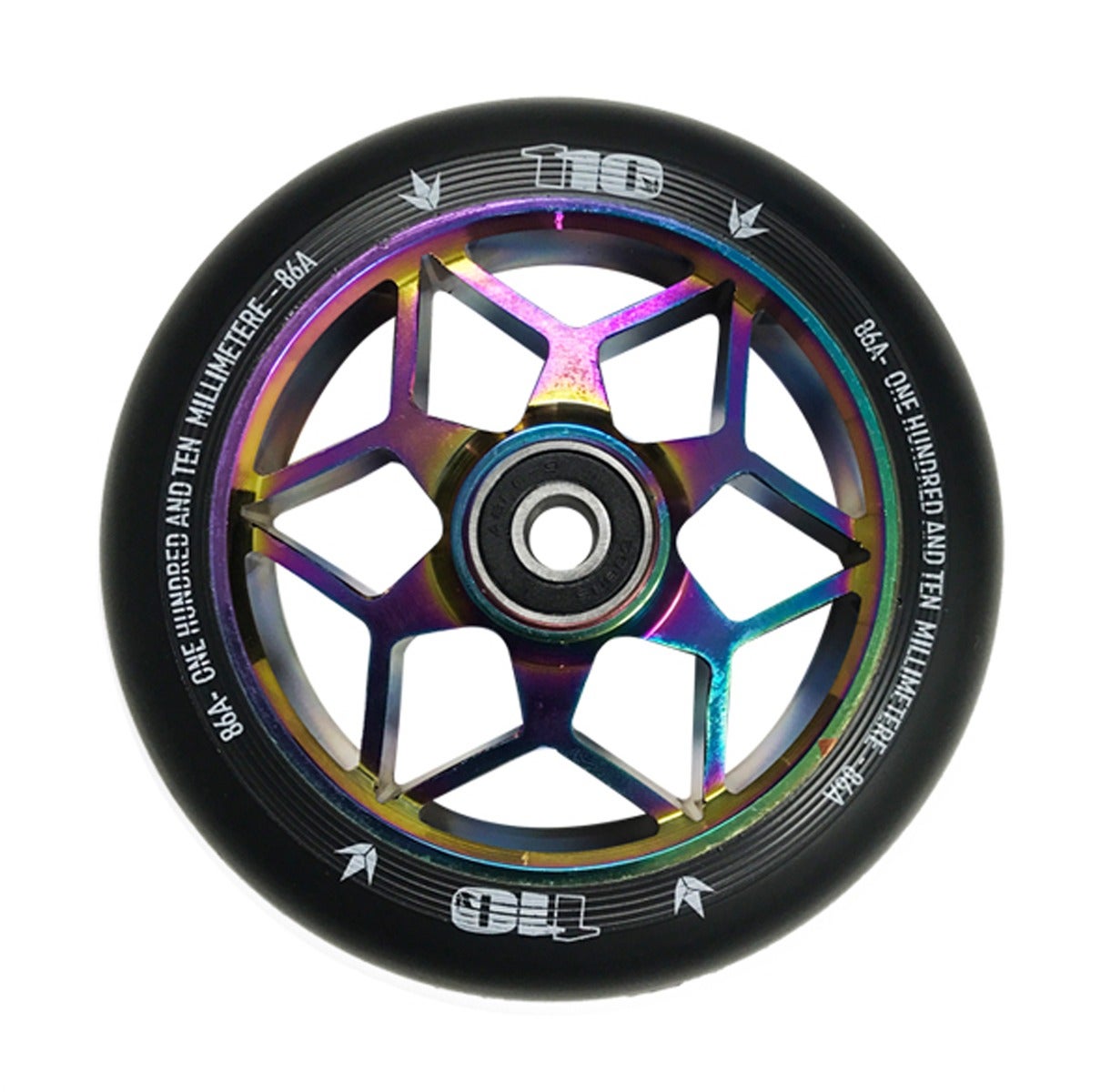 Blunt Envy Diamond Scooter Wheel Pair - 110mm x 24mm - Oil Slick / Black 