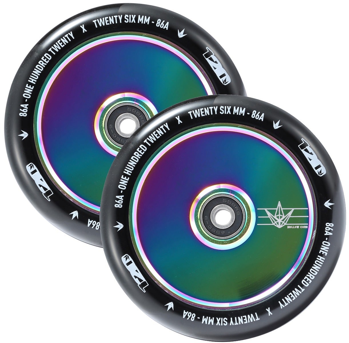 Blunt Envy Hollow Core Scooter Wheel Pair - 120mm x 24mm Oil Slick